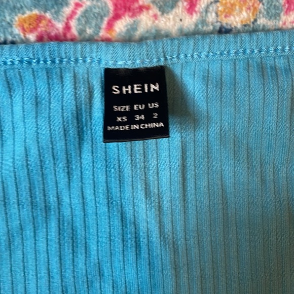 shein blue crop top - Picture 2 of 2